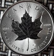 Maple Leaf - Moneda de plata de 1 onza con hoja de arce de 2021, C, flor de acuñación, individualmente empaquetada