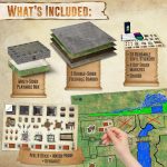 Melee Mats DND Map Starter Kit - 22" x 26", Double Sided, Wet/Dry Erase Battleground Grid - Ultimate Tabletop Game Experience with Accessories - Imagen 2