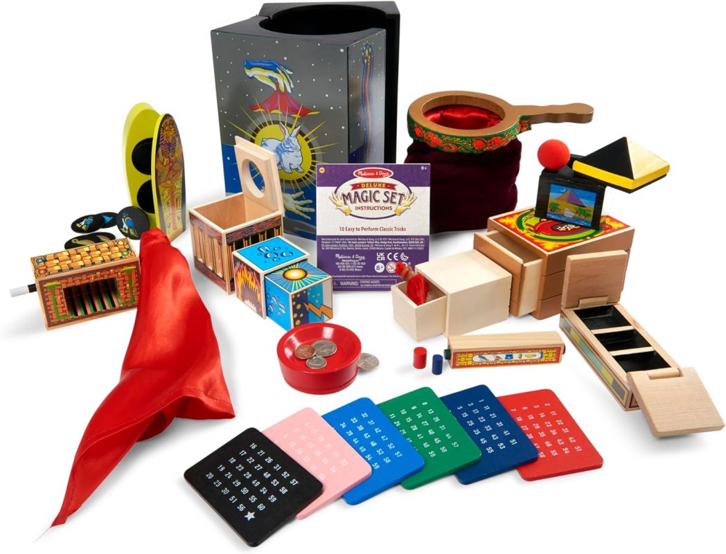 Melissa & Doug Deluxe Magic Set, Kids Magic Game, Magic Step by Step Instruction Set, Easy Magic, 8+, Gift for Girls and Boys