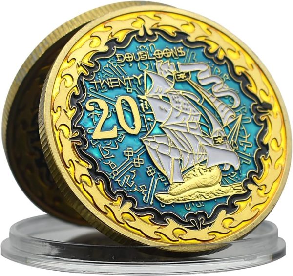 Metal Pirate Skull Commemorative Coin - George Lowther Challenge Three-Dimensional Coin Collection