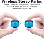Mini Portable Bluetooth Speaker, Stereo Sound with Deep Bass Technology, Blue - Imagen 2