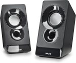 NGS SB210 – Stereo Speaker 12W for PC, USB Power, 3.5 mm Jack Input, Clear and Surround Sound, Volume Control, Compact Design, Plug & Play, Compatible with Computers and Laptops