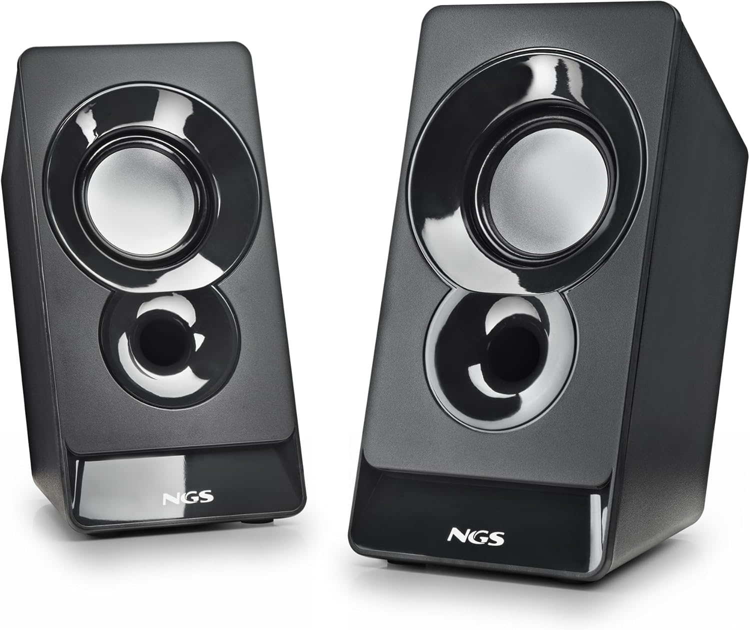 NGS SB210 – Stereo Speaker 12W for PC, USB Power, NGS SB210 – Stereo Speaker 12W for PC, USB Power, 3.5 mm Jack Input, Clear and Surround Sound, Volume Control, Compact Design, Plug & Play, Compatible with Computers and Laptops
