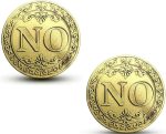 NLR FUN Never Lose! (4 Pieces) Yes No Coins Flipping Challenge Coin, Memories Commemorative Coin Collection, Double-Yes/Double-No/Normal YES or NO - Imagen 2