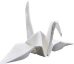 Origamagic Magic Tricks Crane Scarves for Paper Crane, Close-up Magic, Street Illusions, Fun Tricks, Trick (White)