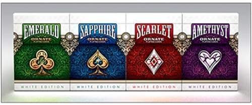 Ornate White Edition Playing Cards (Amethyst) by HOPC - Tarjeta Juegos - Trucos Magia y la Magia