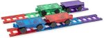 Playmags 20 Piece Train Set: Now, with Strong Magnets, Sturdy, Super Durable with Vivid Clear Color Tiles
