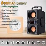 Powerful Bluetooth Speaker 40W (60W Peak) with Dual Subwoofer and Heavy Bass, Portable Bluetooth 5.0 Speaker for Outdoor, Supports FM Radio and Stereo Sound for Home and Party - Imagen 2
