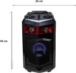 Powerful Bluetooth Speaker, Trolley with Wheels, Bluetooth Speaker, 60W, Portable Speaker, Wireless, USB, SD Card, Aux 3.5 mm, Karaoke LED, Speaker 26 x 44 cm - Imagen 2