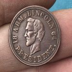 Réplica de Moneda de 1863, Moneda Estadounidense Conmemorativa, dólar de Plata, 19 mm, n.° 23