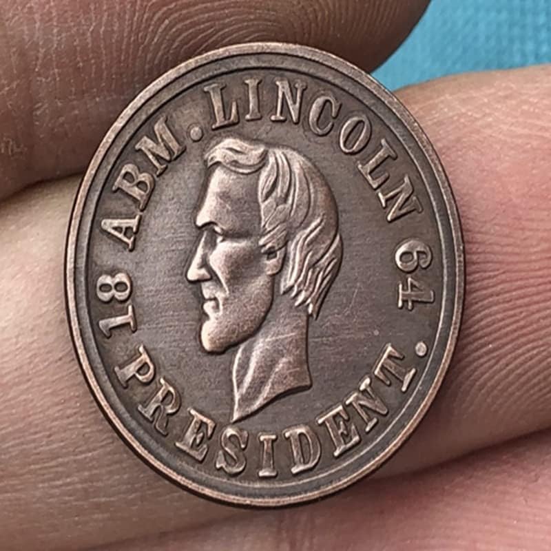 Réplica de Moneda de 1863, Moneda Estadounidense Conmemorativa, dólar de Réplica de Moneda de 1863, Moneda Estadounidense Conmemorativa, dólar de Plata, 19 mm, n.° 23