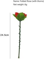 Rose Look Folding Rose Magic Accessory, Easy to Make, Silk to Rose Magic Tricks, Magic Accessories, Illusion, Silk to Flower Magic Tricks - Imagen 2