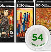 SOLO Caffè Monorigine Tasting Kit, Capsules E.S.E. 44 mm, 54 Single Doses, Compostables, 3 Packs of 18 Units