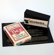 SOLOMAGIA Bee - Casino Quality - Poker Jumbo Index - Red Back - Card Games - Magic and Magic Cheats