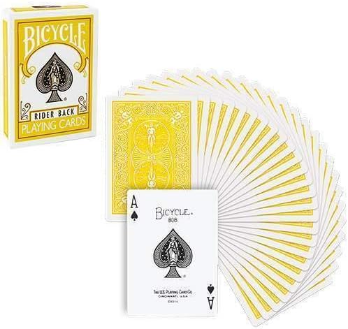SOLOMAGIA Bicycle - Deck Regular Poker Size - Yellow - Tarjeta Juegos - Trucos Magia y la Magia