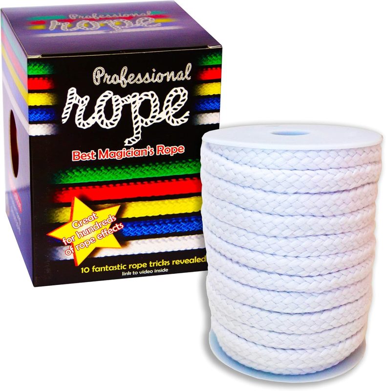 SOLOMAGIA Professional Rope - 15 MT. - White (100% Cotton) - Magic with Ropes - Magic Tricks and Props