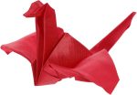 STOBOK Toys for Kids Origami Paper Crane Trick Origami Paper Crane Trick Illusion Gimmick Accessories Accessories Funny Accessories Toys for Children Red