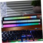 SUPVOX Barra De Luz Led Rgb Activada Por Sonido Micrófono Sensible, Recargable 5v, Set De 2 Unidades Negro, Iluminación Ambiental Para Coche y Dormitorio - Imagen 2