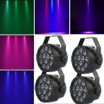 Set of 4 Stage Lights 7 Channel LED RGB Professional Stage Light for Bars Party Disco Show DJ Party Wedding Party Christmas Holiday Plug in - Imagen 2