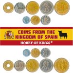 Set of 8 Spanish Coins. 1, 5, 10, 25, 50, 100, 200, 500 Pesetas. 1987-2001 - Imagen 2