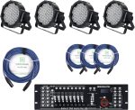 Showlite FLP-144 Set of 4 x + Showlite Master Pro USB + Cable