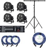 Showlite FLP-5 x 9W 4 x DMX Controller Master Pro USB + Tripod + Cable