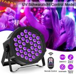 Stage Lights for Party Indoor, RGB LED PAR Lights, DJ Booth Lighting with Remote Control, DMX512 Control, Sound Activated, for Festival, Party, Event, Wedding, Bar, - Imagen 2