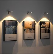 Stage Spotlight, LED, Wireless Picture Light, Rechargeable Motion Sensor Painting Light, Adhesive Lights, 360° Rotation, Di