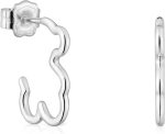 TOUS Sterling Silver Earrings for Women with Bear Motif, 16 mm, Silhouette Collection, Sterling Silver, No Gemstone - Imagen 2