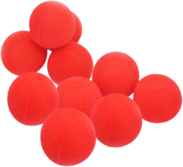 TOYANDONA 10piezas Bola De Esponja Mágica Roja Accesorios De Actuación para Trucos Clásicos Callejeros Juguete De Truco para Magos Suministros De Mago