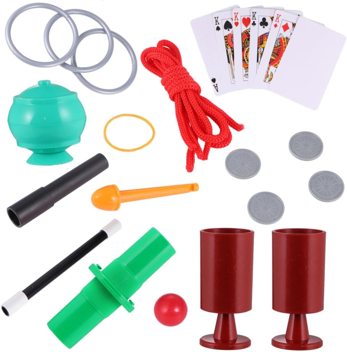 TOYANDONA 25piezas Educativo Juguetes Mágicos Accesorio para Trucos Colores Surtidos TOYANDONA 25piezas Educativo Juguetes Mágicos Accesorio para Trucos Colores Surtidos Plástico Resistente