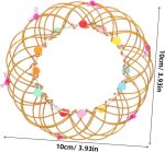 Toddmomy 2pcs Transformable Metal Hoop Toys Magic Loops for Kids Tricks Stress Wire Toy for Developing Imagination and Skills - Imagen 2
