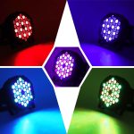 U`King 4 Pieces LED Par Light with Bag, 36 RGB LED Stage Lights with Remote Control and Sound Activation Mode, Disco Light for Parties Christmas DJ Bar - Imagen 2