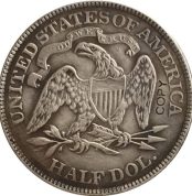 USA 1873 P CC S Sitting Freedom Half Dollar Copy Coins Gift Souvenir Collection Commemorative coin-1873