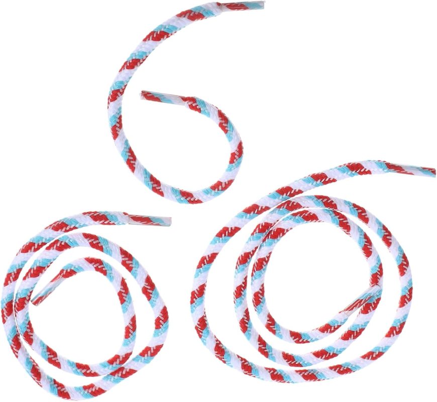 Vaguelly 10 Sets Magic Rope Beaded Fastening Hook Ropes Athletic Battle Trojan Jute Pull Cord Joke SOGA Carabiner Gate Jump Fast Jumping Swinging Trick Cloth