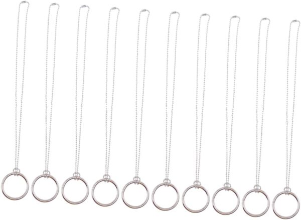 Vaguelly Pack of 10 Toys Party Accessories for Kids Halloween Action Toy Round Style 46mm Diameter 4mm Thick Chain 65cm