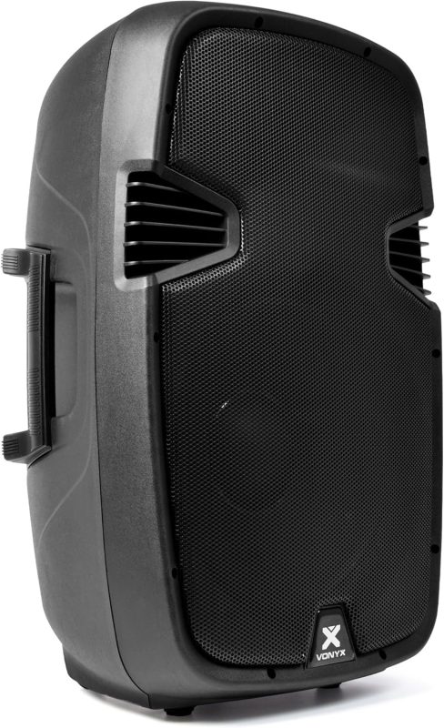 Vonyx SPJ-1500ABT Active Speaker 15" Autoamplified 800W with Bluetooth, MP3 Player, USB/SD, Microphone Input, Powerful Subwoofer, Professional Sound for Parties, DJs, Events and Karaoke