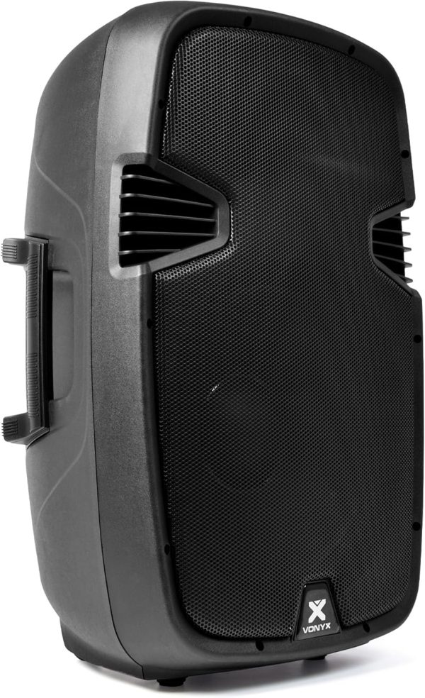 Vonyx SPJ-1500ABT Active Speaker 15" Autoamplified 800W with Bluetooth, MP3 Player, USB/SD, Microphone Input, Powerful Subwoofer, Professional Sound for Parties, DJs, Events and Karaoke