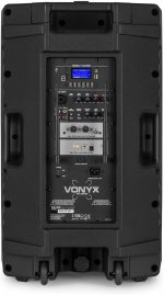 Vonyx VSA700-BP Portable Speaker 15 Inches and 1000 W with Battery, 3 Wireless Microphones, Bluetooth 5.0, MP3, Built-in Amplifier, Ideal Presentations, Conferences, Musicians, DJs, Parties - Imagen 2