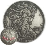 Walking Liberty ​ Old Coin-1942 US Hobo Nickel Half Dollar Morgan Dollar Coin - American Commemorative Coin Gift for Dad/Friend/Husband Future Experience