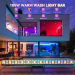 Wallwasher LED Stage Lights Bar 180W, 12 Effect Spotlight RGB LED Warm Light DMX512 Party Lights Sound Control Strobe Lighting Effect for DJ Stage Disco Wedding Bar - Imagen 2