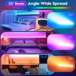 Wallwasher Light Bar, Rtktoup 9 x 6 W RGBW LED Bar Professional Disco Lights Stage DMX 512 with Remote Control Strobe Lighting for DJ Parties Home Disco Outdoor, 4 PCS - Imagen 2
