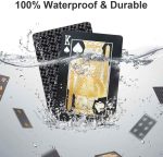 Waterproof Plastic Poker Playing Cards, Spanish Fournier Black Deck, Professional Poker Cards for Tarot Blackjack Basket Bridge Travel Card Games - Imagen 2