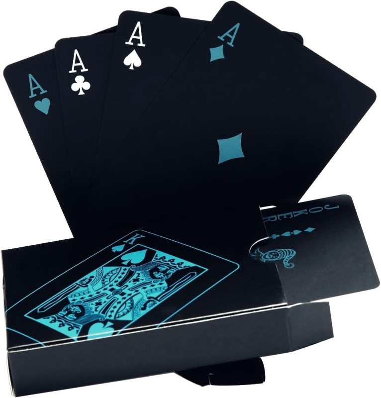 Waterproof Poker Cards Black Playing Cards Professional Poker Card Playing Cards - Top Quality Plastic Poker Cards for Your Poker Pleasure, Black