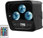 Waterproof Wireless Stage Lights for Indoor Parties, RGBW LED Par Lights for DJ Booth, Vertical Lighting with Remote Control and APP, DMX512 Control