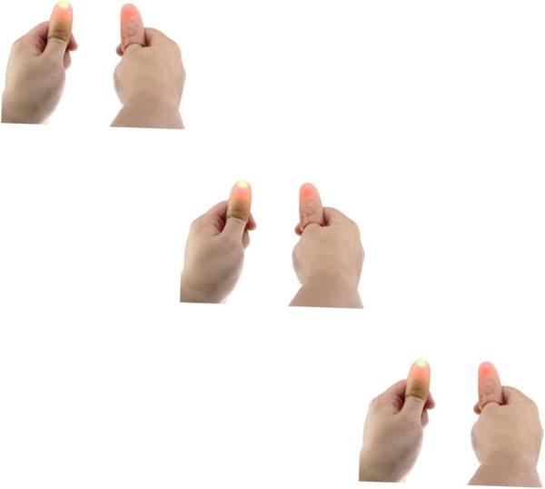 ibasenice 3piezas Luces Mágicas para Dedos Lámpara De Pulgar Brillante y para Fiestas para Espectáculos y Entretenimiento Infantil