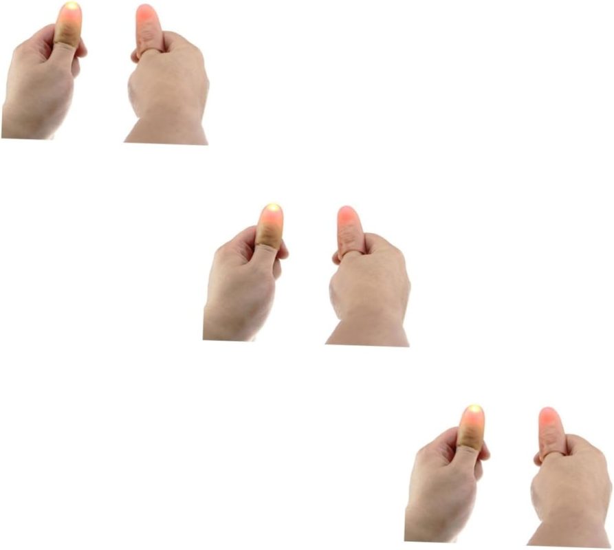 ibasenice 3piezas Luces Mágicas para Dedos Lámpara De Pulgar Brillante y para Fiestas para Espectáculos y Entretenimiento Infantil