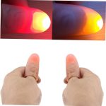 ibasenice 3piezas Luces Mágicas para Dedos Lámpara De Pulgar Brillante y para Fiestas para Espectáculos y Entretenimiento Infantil - Imagen 2