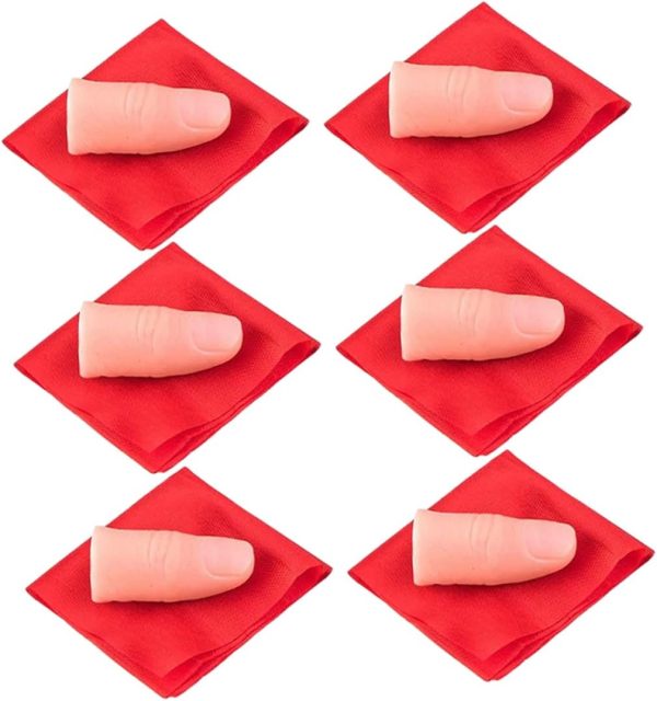 ifundom 6juego Dedos Falsos para Pulgares Pañuelo De Seda Trucos De para y Entretenimiento Infantil