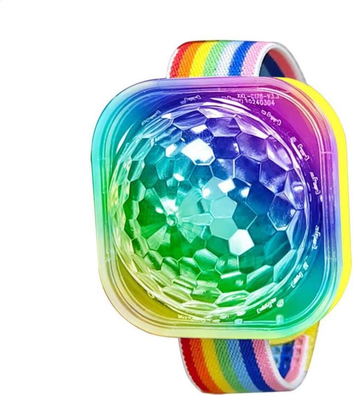luz de bola de discoteca | Reloj de luz de escenario LED activado por sonido - Pulsera USB recargable para el coche de la habitación del hogar, cumpleaños, Halloween, Navidad, decoraciones de
